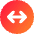 Line Arrow Fit To Width Circle Icon from Core Gradient Set