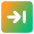 Line Arrow Right Square 2 Icon from Core Gradient Set