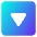 Tailless Triangle Arrow Down Square Icon from Core Gradient Set
