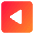 Tailless Triangle Arrow Left Square Icon from Core Gradient Set