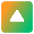 Tailless Triangle Arrow Up Square Icon from Core Gradient Set