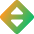 Triangle Arrow Expand Vertical Diamond Icon from Core Gradient Set