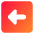 Triangle Arrow Left Square Icon from Core Gradient Set