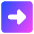 Triangle Arrow Right Square Icon from Core Gradient Set