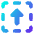 Triangle Arrow Up Dashed Square Icon from Core Gradient Set