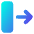 Line Arrow Move Right 2 Icon from Core Gradient Set