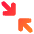 Line Arrow Shrink Diagonal 2 Icon from Core Gradient Set