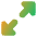 Triangle Arrow Expand Diagonal 1 Icon from Core Gradient Set