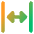 Triangle Arrow Expand Horizontal Icon from Core Gradient Set