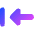 Triangle Arrow Move Left 1 Icon from Core Gradient Set