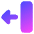 Triangle Arrow Move Left 2 Icon from Core Gradient Set