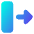 Triangle Arrow Move Right 2 Icon from Core Gradient Set
