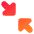 Triangle Arrow Shrink Diagonal 2 Icon from Core Gradient Set