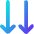Double Line Arrow Down Icon from Core Gradient Set