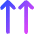 Double Line Arrow Up Icon from Core Gradient Set