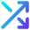 Line Arrow Crossover Right Icon from Core Gradient Set