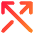 Line Arrow Crossover Up Icon from Core Gradient Set