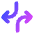 Line Arrow Dodge 1 Icon from Core Gradient Set