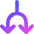 Line Arrow Split Down 1 Icon from Core Gradient Set