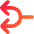 Line Arrow Split Left 1 Icon from Core Gradient Set