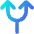 Line Arrow Split Up 1 Icon from Core Gradient Set