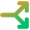 Line Arrow Split Vertical Right 2 Icon from Core Gradient Set