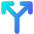 Line Arrow Split Vertical Up 2 Icon from Core Gradient Set