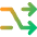 Shuffle Line Arrow Icon from Core Gradient Set