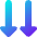 Double Triangle Arrow Down Icon from Core Gradient Set