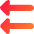 Double Triangle Arrow Left Icon from Core Gradient Set