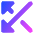 Triangle Arrow Crossover Left Icon from Core Gradient Set