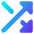 Triangle Arrow Crossover Right Icon from Core Gradient Set