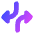Triangle Arrow Dodge 1 Icon from Core Gradient Set