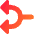 Triangle Arrow Split Left 1 Icon from Core Gradient Set