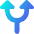Triangle Arrow Split Up 1 Icon from Core Gradient Set