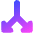 Triangle Arrow Split Vertical Down 2 Icon from Core Gradient Set
