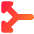 Triangle Arrow Split Vertical Left 2 Icon from Core Gradient Set