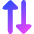 Triangle Arrow Transfer Vertical 2 Icon from Core Gradient Set