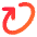 Line Arrow Rotate Diagonal Right 1 Icon from Core Gradient Set
