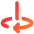 Line Arrow Rotate Vertical Axis Right Icon from Core Gradient Set