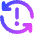 Line Arrow Synchronize Warning Icon from Core Gradient Set