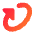 Triangle Arrow Rotate Diagonal Right 1 Icon from Core Gradient Set