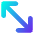 Diagonal Line Arrow 2 Icon from Core Gradient Set