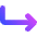Line Arrow Bend Down Right  Icon from Core Gradient Set