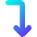 Line Arrow Bend Right Down Icon from Core Gradient Set