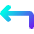 Line Arrow Bend Up Left Icon from Core Gradient Set