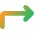 Line Arrow Bend Up Right Icon from Core Gradient Set