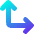 Line Arrow Bottom Left Corner Icon from Core Gradient Set