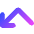 Line Arrow Bounce Down Left Icon from Core Gradient Set