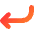 Line Arrow Curve Down Left Icon from Core Gradient Set